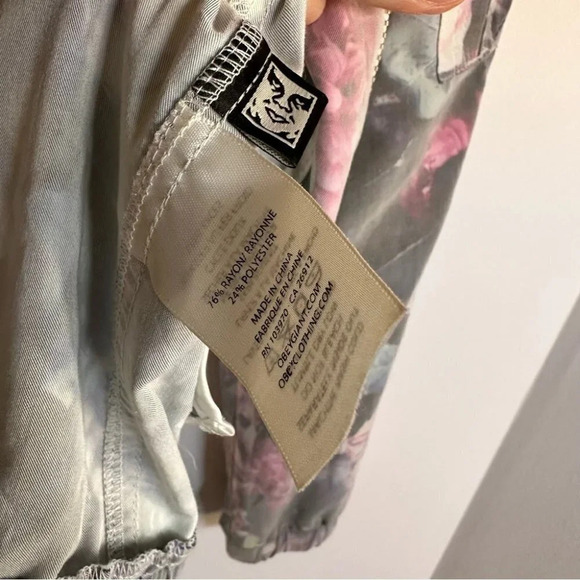 OBEY Maven Floral Bomber Lightweight Jacket | size  S - Picture 9 of 10